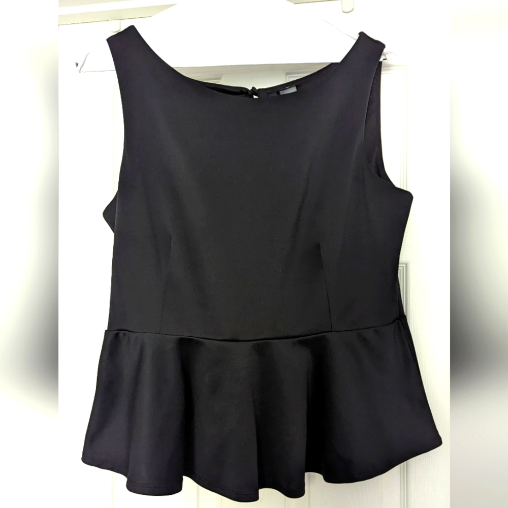 Black Peplum Top